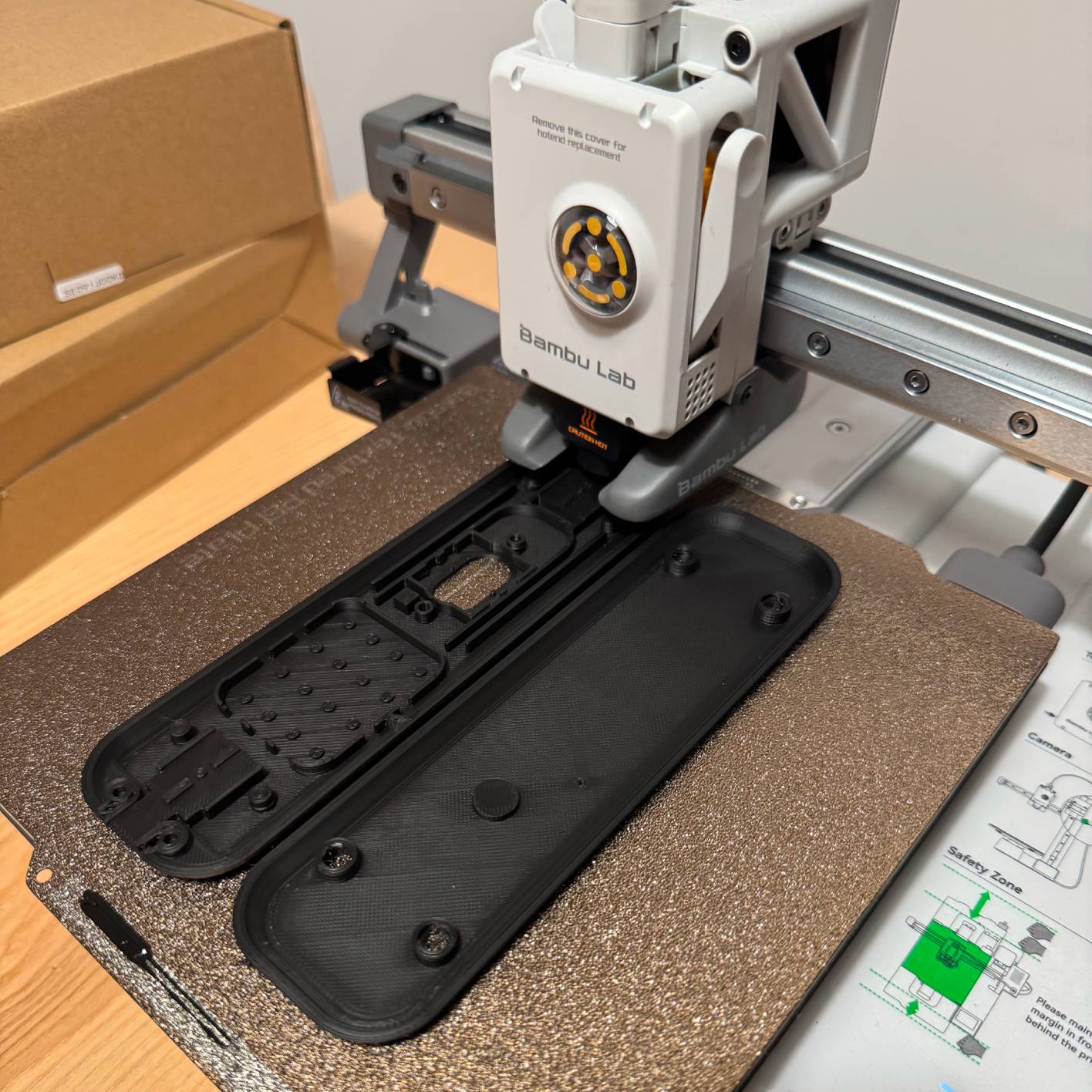 3D printer printing prototype.
