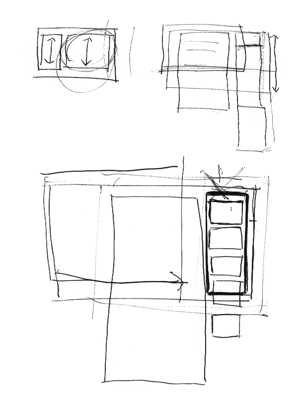 CRM for Real Estate wireframe sketch.