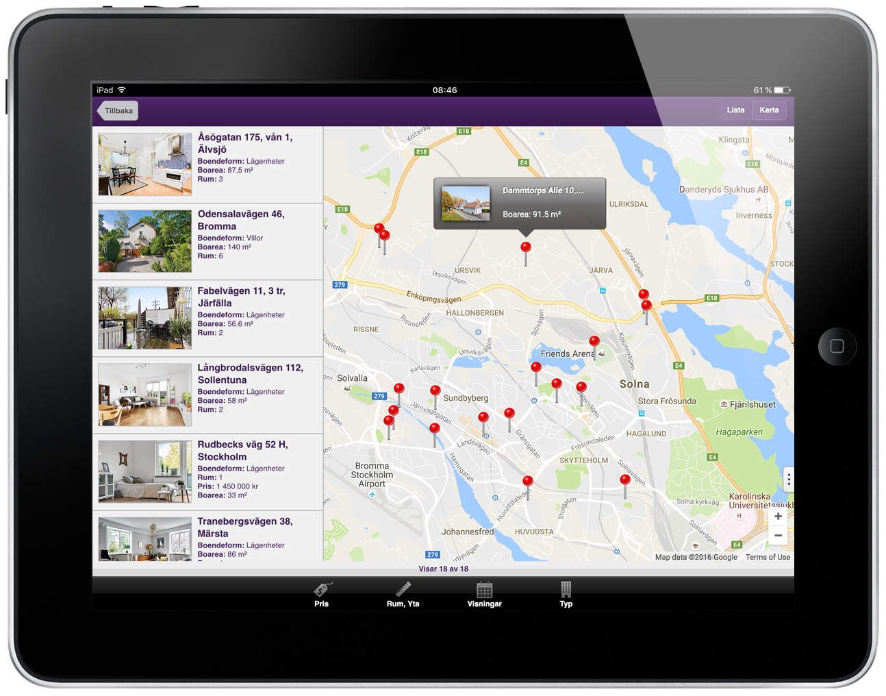 Standard solution for realtors for iPad.